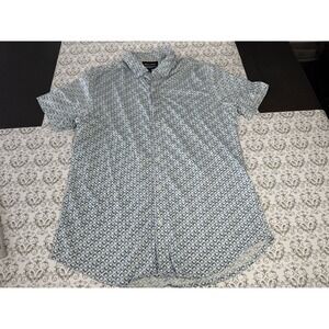 Bonobos Geometric AOP  Short Sleeve Cotton Button Down Slim Fit Men's Medium